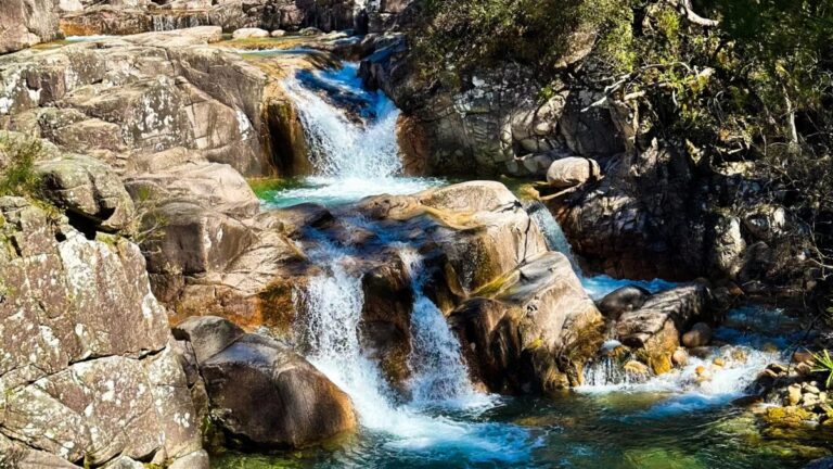Mountain stream and cascades in Gerês National Park