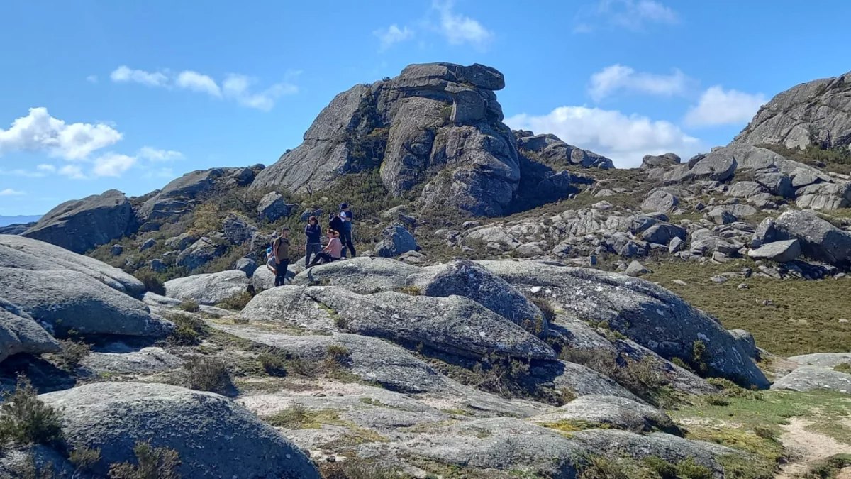 Hikers among granite peaks in Peneda-Gerês