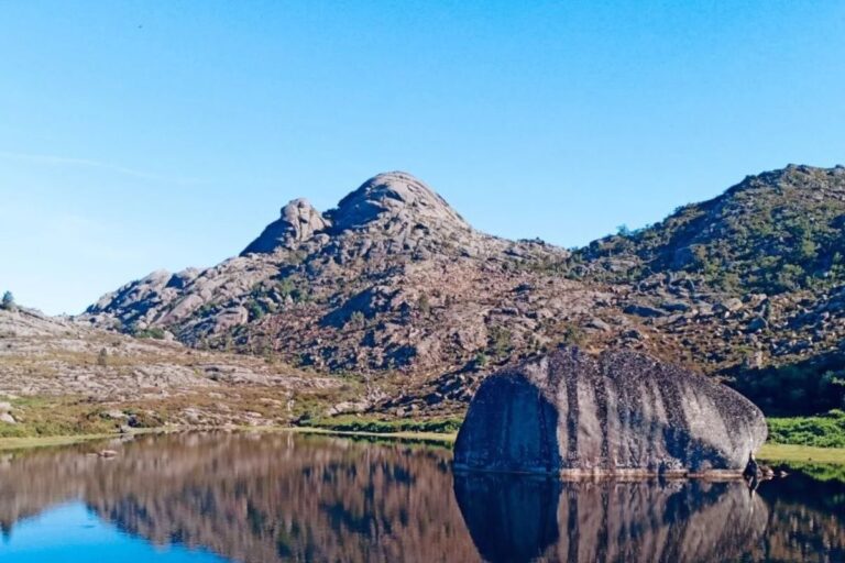 Mountain lake below the granite peaks of Gerês