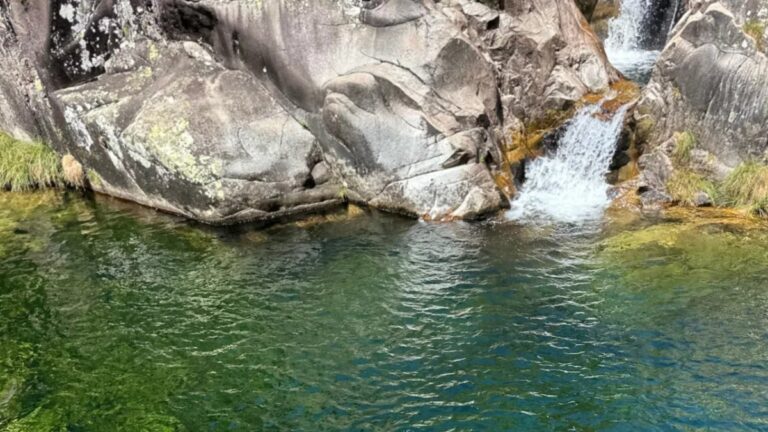 Waterfall and natural pool on the Soajo hiking trail